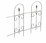 Panacea Products Folding Fence With Finial, Black