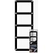 BCW 4 Card Screwdown Holder - Black Border - Baseball, Football, Basketball, Hockey, Nascar, Sportscards, Gaming & Trading Cards Collecting Supplies