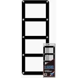 BCW 4 Card Screwdown Holder - Black Border - Baseball, Football, Basketball, Hockey, Nascar, Sportscards, Gaming & Trading Cards Collecting Supplies