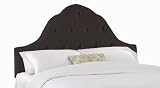 Skyline Furniture Kostner Arched Queen Headboard, Shantung Black