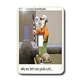 Londons Times Funny Cat Cartoons - Seeing Eye Cats - Light Switch Covers - single toggle switch