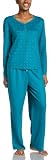 Dockers Women's Reversible Henley Dobby Diamond PJ Set