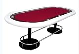 Tables Deluxe Vegas - Table - Table de Poker Deluxe Vegas Rouge Pieds Métal