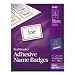 Avery Self-Adhesive Name Badge Labels, 2.333 x 3.375 Inches, Red Border, Box of 400 (5095)