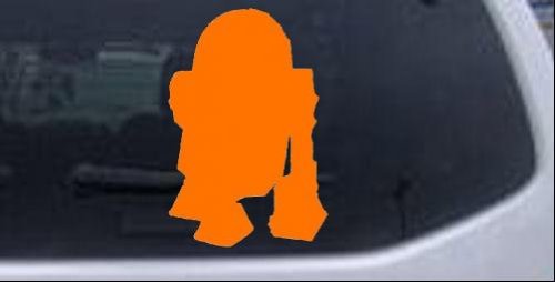  Orange 2in X 3in -- Star Wars R2D2 Car Window Wall Laptop Decal Sticker
