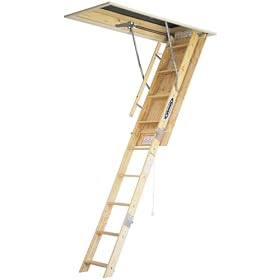 Werner W2208 250-Pound Wood 8-Foot Folding Access Ladder