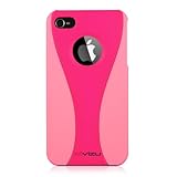 (Pink 2 Tone) Mivizu iPhone 4 hard rubber crystal skin case cover for Veriz ....