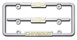 Cruiser Accessories License Plate Frame Emblem Kit 24K Gold & Chrome Chevrolet Emblem Kit - Includes 1 Rear License Plate Frame & 1 Front Accent Bar
