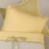Star Bright Decorator Pillow - Yellow Gingham w/ Green Cording