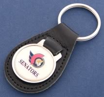 Ottawa Senators Leather Keychain