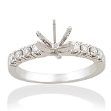 Search : 0.32ct tw Diamond Semi-Mount Ring in 14K White Gold (SI-G-H)