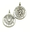 St. Christopher Sterling Silver Pendant 20" Steel Necklace Chain