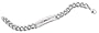 Sterling Silver and 14k Yellow Gold Plaque Bracelet w/ Garnet, 8.5"