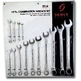 Sunex (SUN9714) 14 Piece SAE Raised Panel Combination Wrench Set