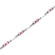 14K White Gold Pink Sapphire and Diamond Bracelet