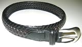 Brighton 1 1/4 Black/Brown Braided Belt