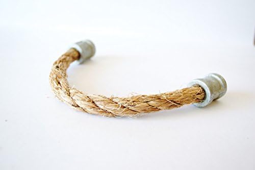 Medium Rope Drawer Pulls - Straight Galvanized Ends