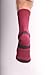 INCREDIWEAR Trek Socks Crew, Red/Charcoal, Large, 0.03 Pound