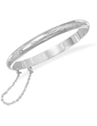 Childrens Engraved Bangle in Sterling Silver