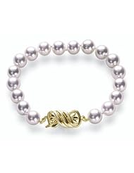 8.5x9mm A Quality Japanese Akoya saltwater cultured pearl Double Strand Bracelet 7"