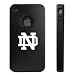 Apple iPhone 4 4S 4G Black Aluminum & Silicone Case Notre Dame