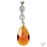 Dress My Cupcake 1.5 Amber Faceted Classic Magnetic Hanging Crystal, Set of 6 - Party Supplies, Wedding and Reception Decorations, Centerpieces