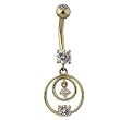 14 karat gold belly button ring