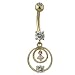 14 karat gold belly button ring