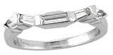 Baguette and Pear Shaped Bar Set Diamond Band 0.55cttw