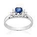 Jewelry : Heart Sapphire and Diamond Ring