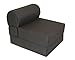 Studio Chair Sleeper Jr. Twin 28" Black Poly Cotton By Elite Furniture