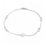 Bling Jewelry CZ by the Yard Sterling Silver Anklet
