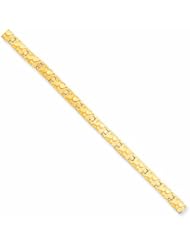 10K Gold 6.0mm NUGGET Bracelet 8 Inches