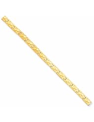 10K Gold 6.0mm NUGGET Bracelet 7 Inches