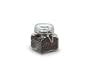 Anchor Home Collection Set of 4 Square Ribbed Glass Canisters with Clamp Top Lid, 25-Ounce
