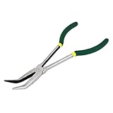 uxcell　ベントノーズプライヤー　ペンチ　27cm　プラスチックハンドル　グリーン
