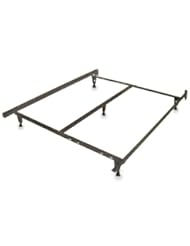 Milliard Heavy Duty Adjustable Queen, King or Cal King Metal Deluxe Bed Frame With Center Support & Sturdy Plastic Glides on all Legs - Easy Assembly No Bolts or Additional Tools Required