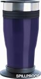 17oz One Mug 3.0 tumbler style with rubber grip ring. Cobalt Blue Metallic