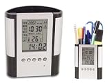 PEN HOLDER WITH CLOCK, ALARM, DATE & TEMPERATURE