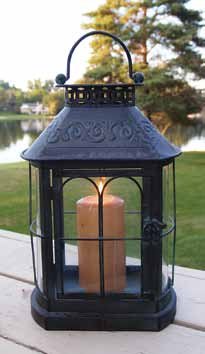 Cambridge Embossed Metal Lantern Terrarium