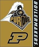 Purdue Boilermakers NCAA Licensed 50 x 60 Stripes Raschel Throw Blanket