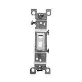 Leviton M02-01451-2WM 15 Amp SP Quiet Switch Grounded, White, 10-Pack by