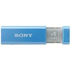 SONY ノックスライド式USBメモリー ポケットビット 4GB アイスブルー キャップレス USM4GL-L