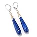 Sterling Silver / Palladium / 18K Vermeil Lapis & White Sapphire Earrings