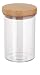 Emsa SCANDIC 21651016 Vorratsdose mit Holzdeckel, rund, 1,0 L Buche/transp.