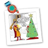 Rich Diesslins Funny Christmas Cartoons - Supermans Christmas - Quilt Squares