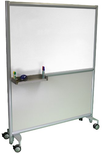 Dry Erase Easel, 2-sided Whiteboard, Mobile, Aluminum Frame, 49x62, FREE PRODUCT OFFER