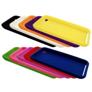 Silicone Skinscasescovers Pinkorangepurpleyellowgreenblue  Iphoneverizonblackwhitelight Pink Apple