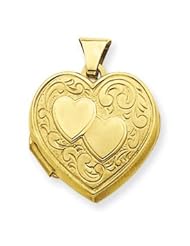 Gold-plated Sterling Silver Double Heart Heart Locket