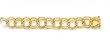 14K Yellow Gold Double Link Charm Bracelet - 7 inches